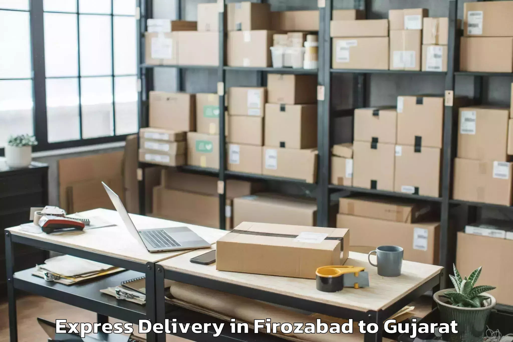 Leading Firozabad to Kapadvanj Express Delivery Provider